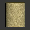 Golden Cylindrical Decorative Daily Use Item Featuring Intricate Floral Patterns Design