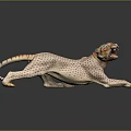Modern sculpture leopard wild leopard 3d model
