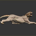 Modern sculpture leopard wild leopard leopard 3d model