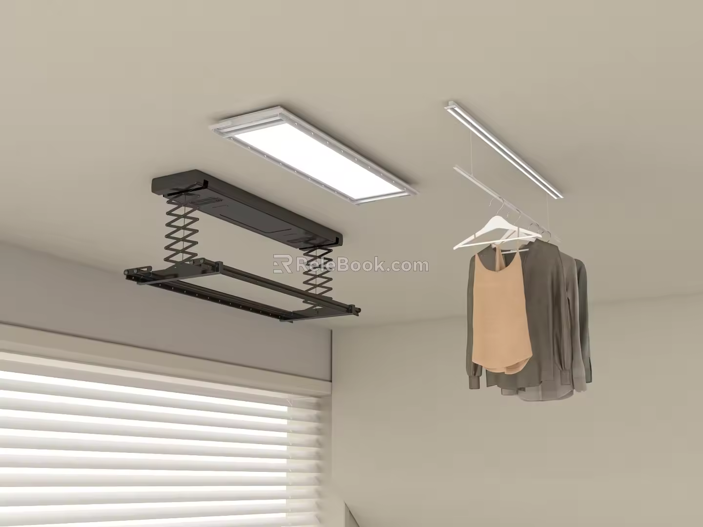 Drying rack invisible electric drying embedded hidden drying intelligent remote control drying electric invisible 3d model
