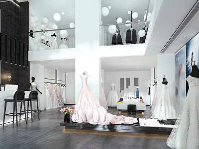 Modern Bridal Shop 3d model