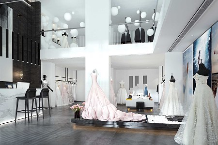 Modern Bridal Shop 3d model