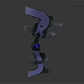 Two Different Colored Knee Braces With Supportive Straps And Blue Components