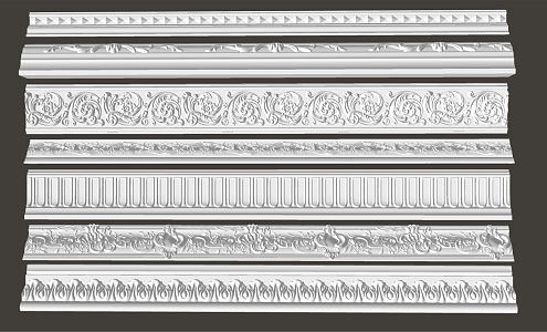 European plaster line 3d model