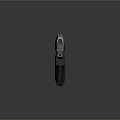 Sci-Fi Weapon 3D Model Design With Sleek Gray Body Yellow Accents And Futuristic Tech Details