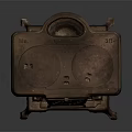 Ornate Vintage Cast Iron Stove With Decorative Details And Antique Style