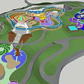 Colorful Modern Children's Playground With Slides Climbing Structures And Interactive Play Areas