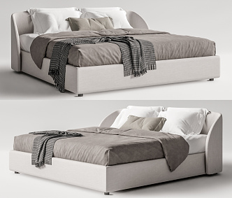 Modern Double Bed 3d model