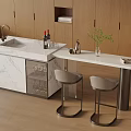 Bar Table and Chair Combination Bar Chair Island Table 3d model