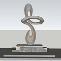 Silver Curved Sculpture With Hollowed Light Spots Illuminated By Seaside Blue Sky And Sea