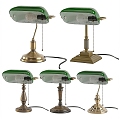 European-style retro metal table lamp 3d model