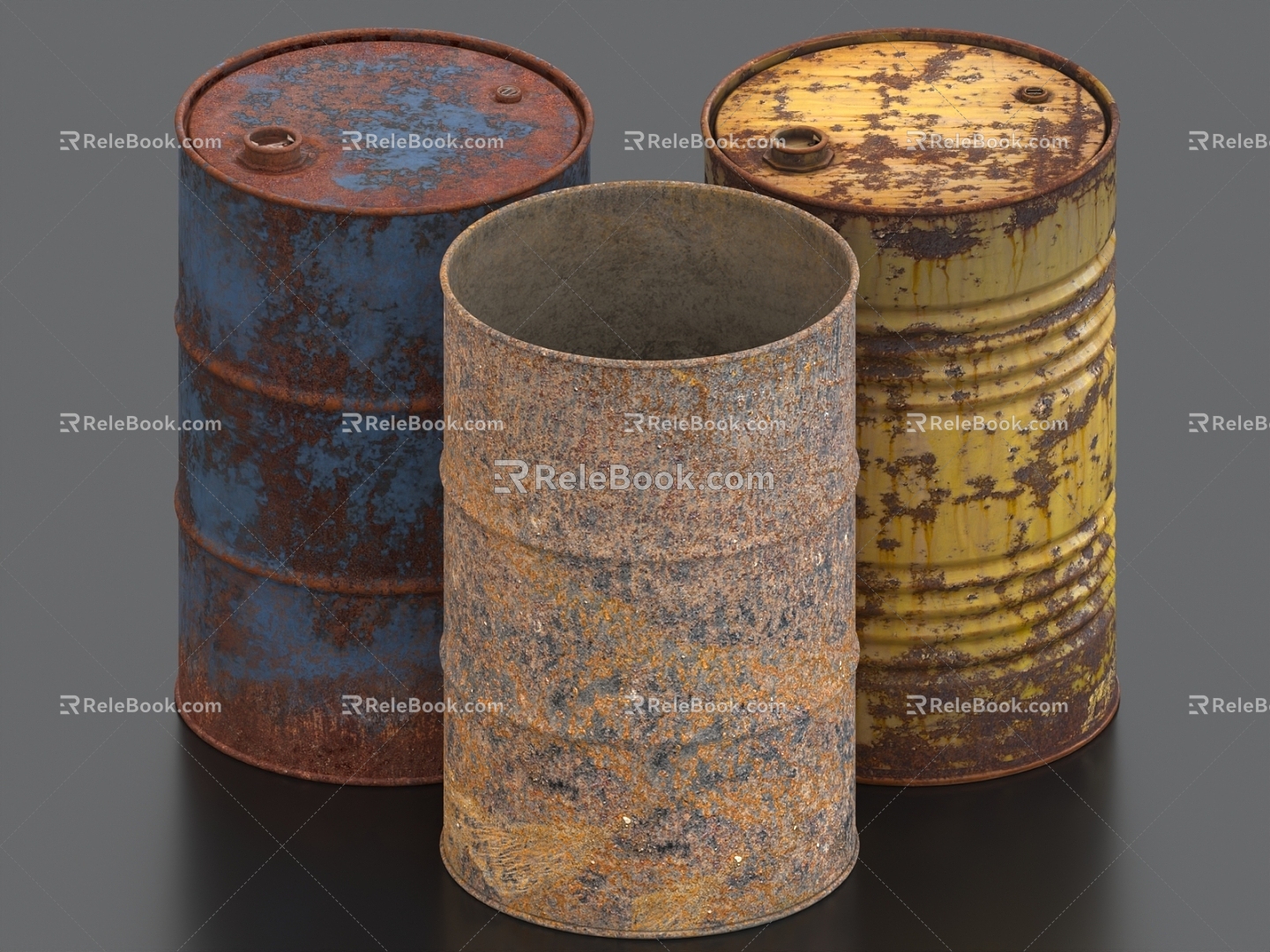 Old Metal Bucket Old Iron Bucket Old Paint Bucket 3d model