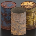 Old Metal Bucket Old Iron Bucket Old Paint Bucket 3d model