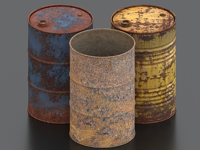 Old Metal Bucket Old Iron Bucket Old Paint Bucket 3d model