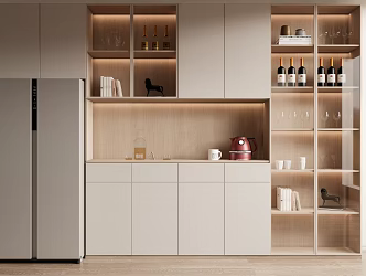 Modern Wine Cabinet Home Refrigerator Wine Cabinet 3d model