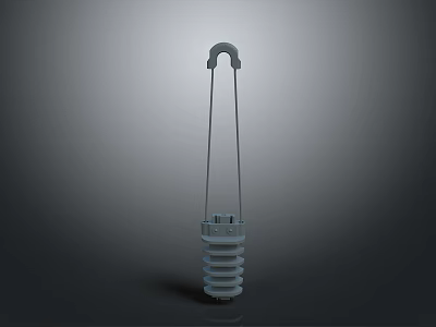 White Spiral Shaped Household Cleaning Tool With Hanging Hook Design 3d model