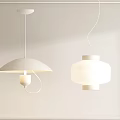 Modern Minimalist White Pendant Lights With Two Different Designs For Home Interior 3d model