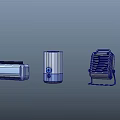 Various Types of Air Conditioners and Fans Including Handheld and Table Models