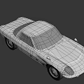 Classic White Sports Coupe With Streamlined Body And Retro Design Elements