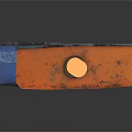 Game Film Character in Spacesuit Jumping Between Rusty Metal Containers With Blue Red Glowing Portals