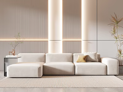 Modern corner sofa multiplayer sofa 3d model