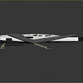 Futuristic Spacecraft With White And Gray Exterior Yellow Support Structures For Cosmic Exploration