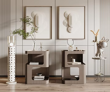 Modern bedside table 3d model