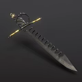 Medieval Dagger Weapon Equipment Knife Sharp Weapon Cold Weapon Ancient Weapon Sword Breaking Sword Magic Sword Dagger PBR Material 3d model