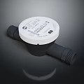 Mechanical Domestic Water Meter With White Dial And Plastic Connection Parts