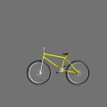 Bright Yellow Bicycle With Black Wheels And Simple Frame Design For Daily Rides