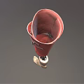 Prosthetic Leg Medical Device With Red Support Structure And Foot Components 3d model