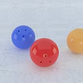 Three Colorful Sports Training Balls Blue Red Yellow for Fitness Activities