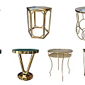 Modern Coffee Tables With Metal Frames Glass Tops And Various Geometric Designs