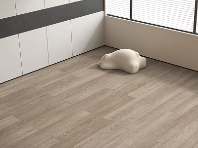 Light Wood Flooring In Modern Minimalist Room 3d model