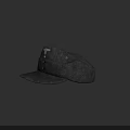Gray Cloth Cap With Decorative Buttons And Badge Classic Fashion Accessory For Daily Wear