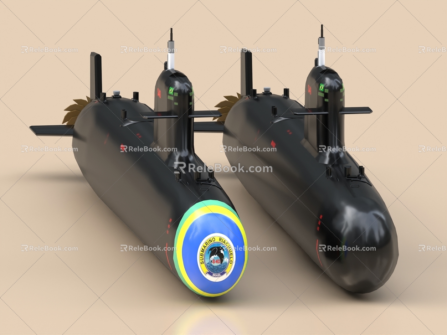 Submarine Submarine Nuclear Submarine Military Material 3d model