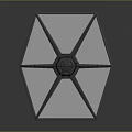 TIE Starfighter Spacecraft Model With Double Hexagonal Wings And Central Cockpit