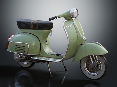 Industrial Style Motorcycle Pedal Motorcycle Classic Motorcycle 3d model