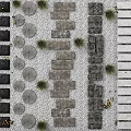 Different Styles Garden Stepping Stones Design With Natural Stone Wood And Green Plants
