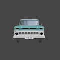 Vintage Light Blue Pickup Truck With Classic Design And Retro Details