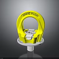 Yellow Parajet PLGV Device Component With Ring And White Base 3d model