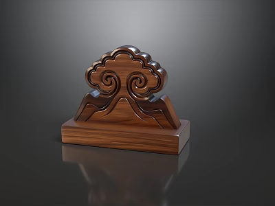 Premium Solid Wood Sofa Coffee Table Set With Exquisite Traditional Chinese Auspicious Cloud Carving 3d model
