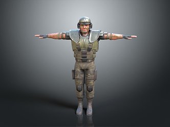 Special Police Special Forces biochemical crisis role soldier mercenary 3d model