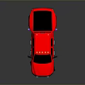 Red Pickup Truck With Black Roof Large Alloy Wheels And Shiny Exterior Design