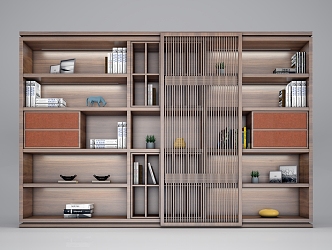 New Chinese Bookcase Books 3d model