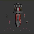 Futuristic Large Spacecraft With Small Ships In Interstellar Fleet Exploration