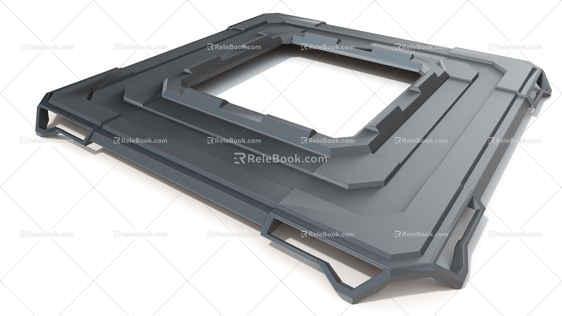 shell surface panel hard surface machinery high tech industrial parts 3d model