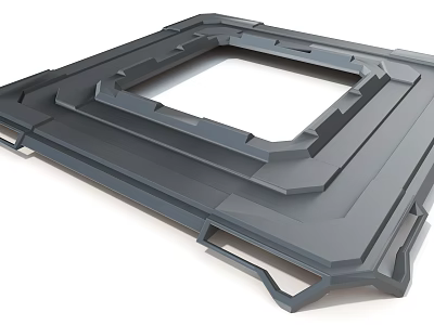 Durable Multi Layered Industrial Equipment Metal Frame Heavy Duty Mechanical Base Structure 3d model