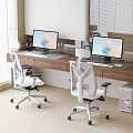 Modern Computer Desk and Chair Computer Desk Office Chair Office Computer 3d model