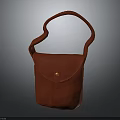 Stylish Red Handbag Featuring Curved Handle And Metal Clasp Simple Fashion Design